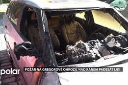 Požár na Gregorově ohrozil nad ránem padesát lidí, policie bušila na okna, aby vyběhli z domu