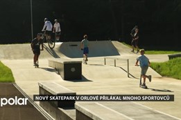Nový skatepark v Orlové přilákal mnoho sportovců
