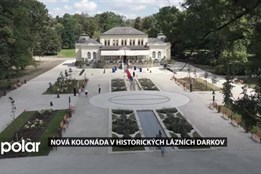 V historických lázních Darkov je nová kolonáda s fontánou a replikou ikonické sochy