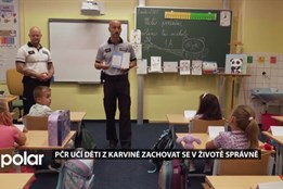 Policie České republiky přednášela prvňáčkům o tom, jak se správně zachovat v různých situacích