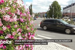 Studie řeší úpravy další části okruhu kolem náměstí, dotkne se ulic Generála Hlaďa a Tyršova