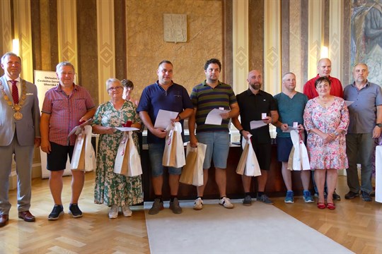 Na uherskohradišťské radnici byli oceněni dobrovolní dárci krve