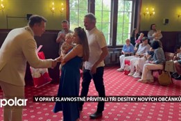 V Opavě slavnostně přivítali tři desítky nových občánků