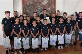 Vedení radnice přijalo úspěšný tým mladších žáků FC Kyjov 1919