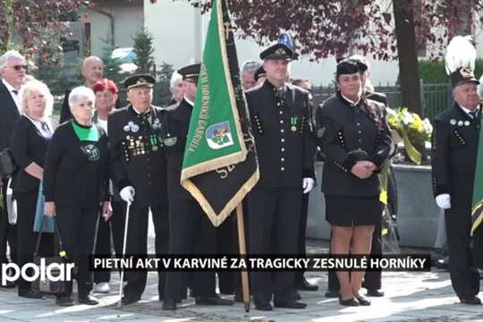 Při pietním aktu za tragicky zesnulé horníky proběhla i speciální vernisáž fotografií