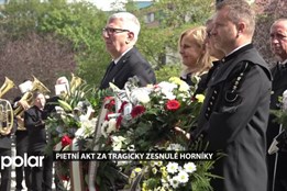 Zástupci města, kraje a společnosti OKD uctili památku tragicky zemřelých horníků