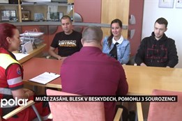 Muže zasáhl blesk v Beskydech, pomohli mu 3 sourozenci. Frýdek-Místek je za to ocenil