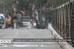 Začala demolice mostního provizoria v Opavě-Kateřinkách. Řidiči tudy přes dva měsíce neprojedou