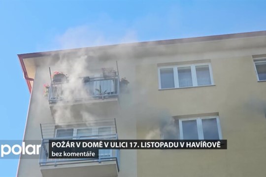Požár bytu v Havířově se naštěstí obešel bez zranění