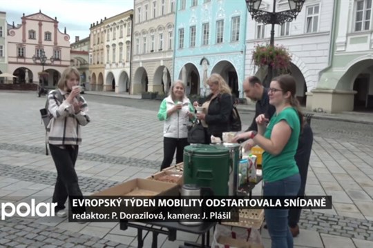 Evropský týden mobility odstartovala snídaně, skončí v pondělí akcí ve Smetanových sadech