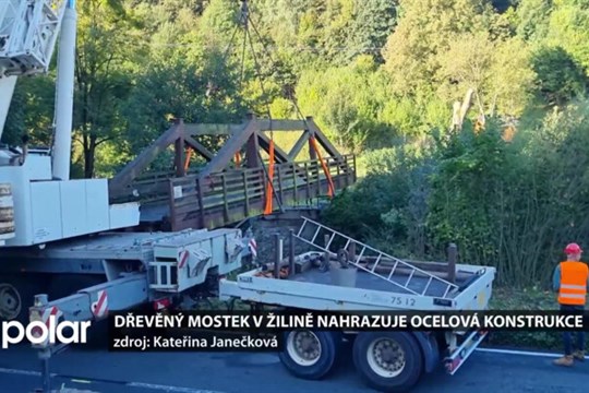 Dřevěný mostek v Žilině nahrazuje ocelová konstrukce