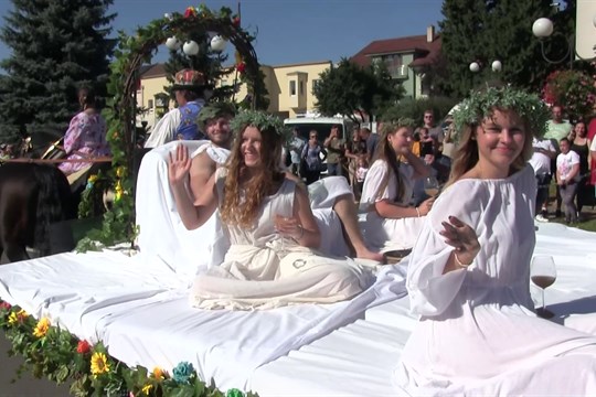 Krojované vinobraní nabídlo tradiční průvod i skupinu Kollárovci