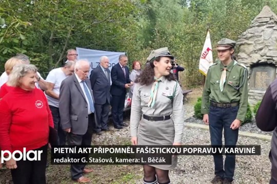 Pietní akt připomněl hrůzy 2. světové války, které se udály za Dolem Barbora