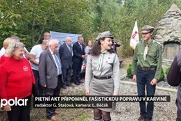 Pietní akt připomněl hrůzy 2. světové války, které se udály za Dolem Barbora