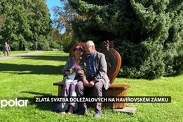 Zlatá svatba Jany a Miroslava Doležalových na zámku v Havířově. Po 50 letech si znovu řeklli své ano