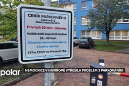 U havířovské nemocnice nově půlhodina parkování zdarma