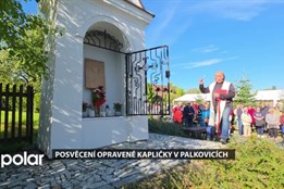 V Palkovicích slavnostně posvětili opravenou kapličku