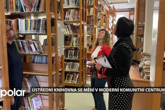 V Ústřední knihovně v Ostravě pokračuje celková rekonstrukce vnitřních prostor. Aktuálně probíhá sanace stropů