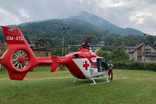 Záchranáři na Novojičínsku zasahovali u muže po pádu z elektrokoloběžky