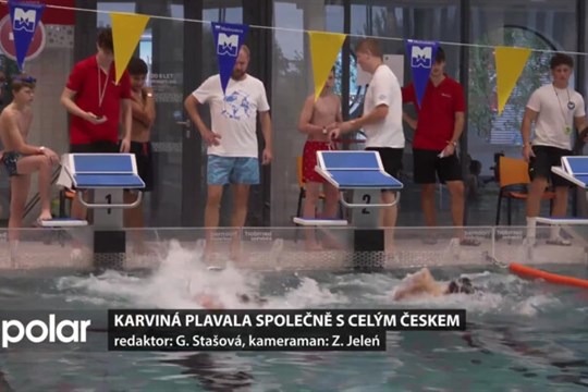 Karviná plavala společně s celým Českem v rámci akce Plave celé Česko
