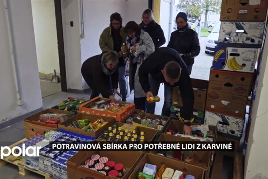 Karvinský magistrát uspořádal potravinovou sbírku pro potřebné lidi z Karviné