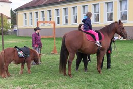 Odpoledne statkářství a řemesel nabídlo šlapání hroznů i jízdu na koni