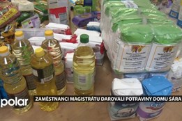 Zaměstnanecká sbírka přinesla 192 kilogramů potravin domu Sára