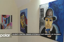 Prodejní výstavu obrazů klientů Žirafy najdete ve Dvorku