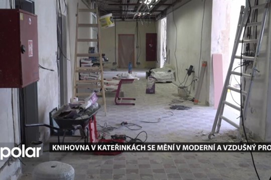 Knihovna v Opavě-Kateřinkách se mění v moderní a vzdušný prostor. Budovu loni v září zasáhla ničivá povodeň