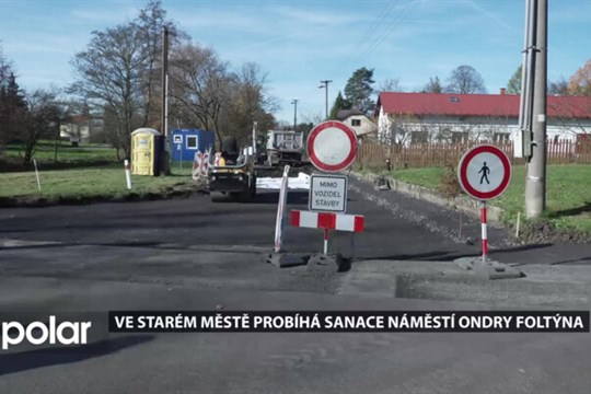 V Karviné-Starém Městě probíhá sanace komunikace na náměstí Ondry Foltýna