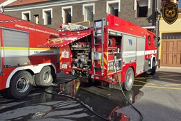 Ve zbrojnici dobrovolných hasičů v Kunovicích dopoledne hořelo