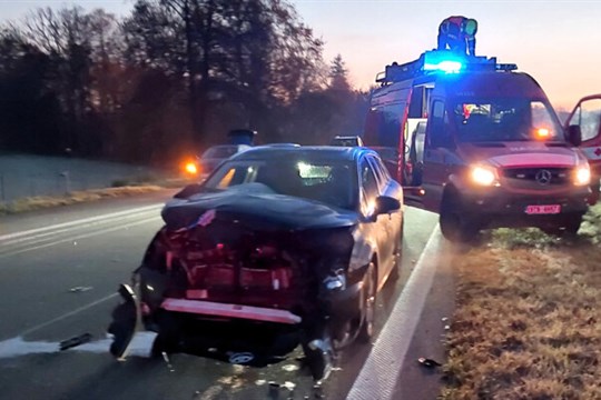 Srážka s jelenem způsobila hromadnou nehodu mezi Havířovem a Ostravou