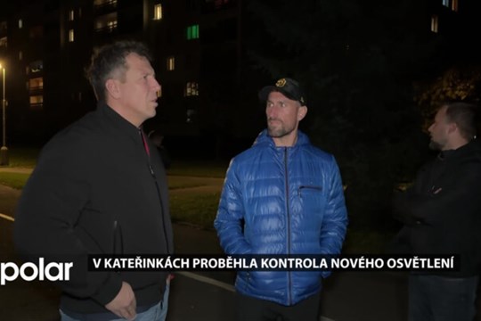 V Opavě-Kateřinkách proběhla kontrola nového osvětlení. Tmavá místa město doplní dalšími svítidly