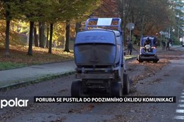 Poruba se pustila do podzimního úklidu komunikací. Hotovo má být do konce listopadu