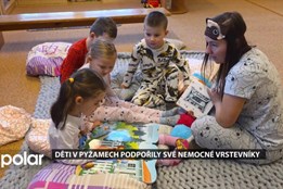 Předškoláci celým dnem v pyžamech podpořili své nemocné kamarády