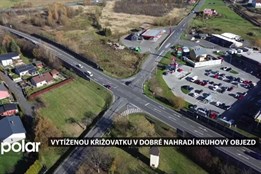 Vytíženou křižovatku v Dobré nahradí kruhový objezd, hotový by měl být do roka