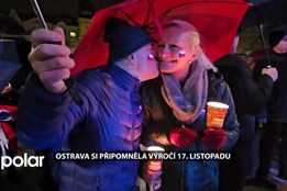 Ostrava si připomněla výročí 17. listopadu svíčkovým průvodem i audiovizuální show