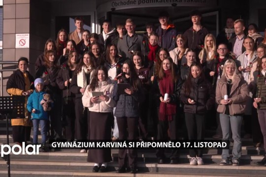 Gymnázium Karviná si připomnělo 17. listopad hudbou a slovem, ze kterého dodnes mrazí