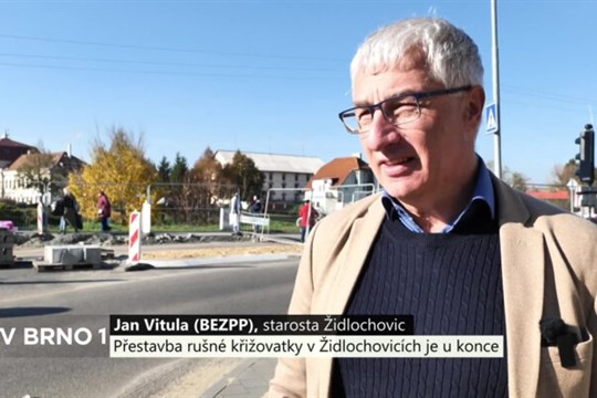 Přestavba rušné křižovatky v Židlochovicích je u konce