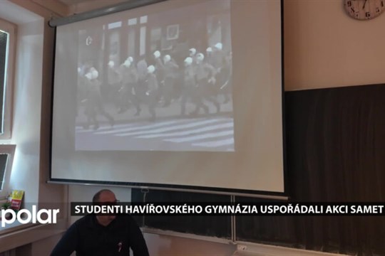 Studenti havířovského gymnázia uspořádali akci Samet