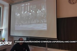 Studenti havířovského gymnázia uspořádali akci Samet