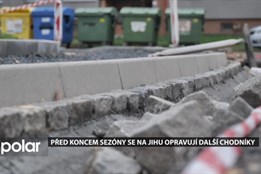 V městském obvodu Ostrava-Jih stavaři opravují poslední chodníky před koncem sezóny