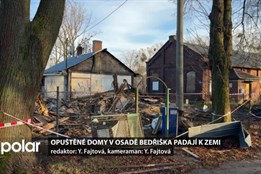 Opuštěné domy v osadě Bedřiška v Ostravě-Mariánských Horách padají k zemi
