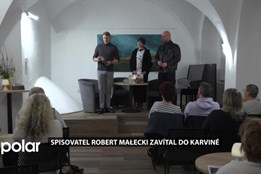 Spisovatel Robert Małecki zavítal do Karviné, představil svou novou knihu Kalamita