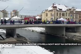 Opava se dočkala nového mostu na řece Opavě v Kateřinkách. Na původním se výrazně podepsala loňská povodeň