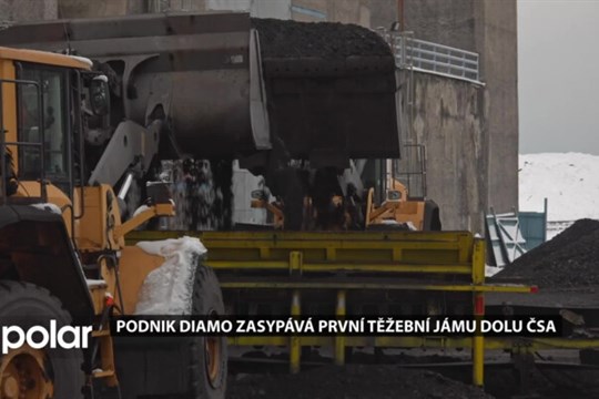 Podnik Diamo zasypává první těžební jámu Dolu ČSA, hotovo má být do dvou let