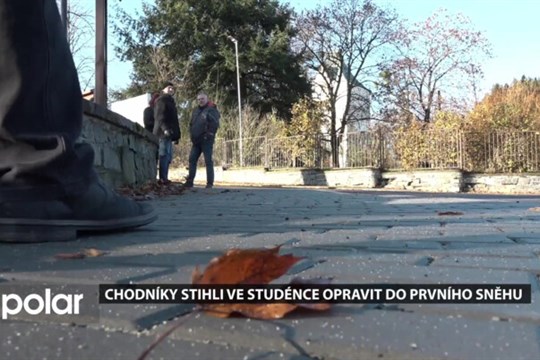 Chodníky stihli ve Studénce opravit do prvního sněhu