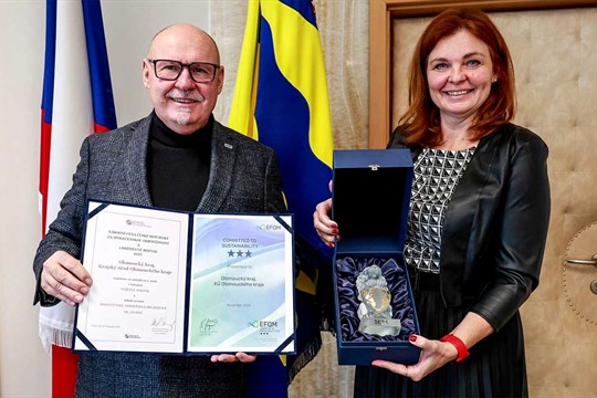 Olomoucký kraj získal Národní cenu za společenskou odpovědnost