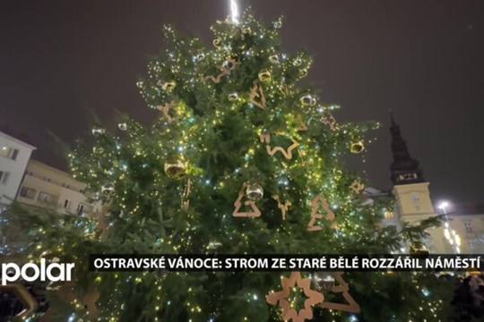 Ostravské Vánoce: strom ze Staré Bělé rozzářil celé Masarykovo náměstí