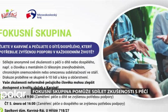 Fokusní skupina pomůže sdílet zkušenosti s péčí o fyzicky či mentálně znevýhodněné osoby